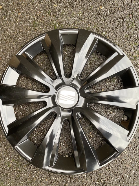 4x Radzierblenden Für Seat (Leon, Toledo, Alhambra...) - 16 Zoll, In Schwarz