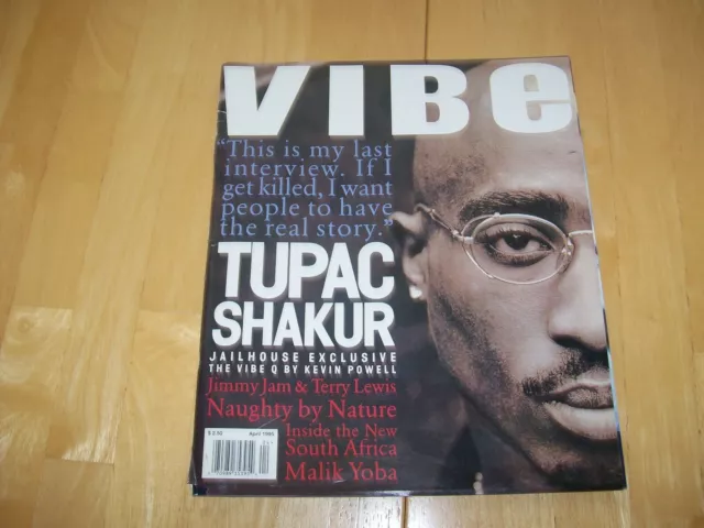 RARE True Vintage Tupac Vibe Magazine April 1995 Jail Interview 2Pac Death Row