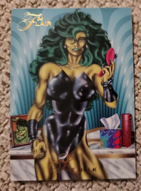 SHE-HULK 1994 Flair Marvel card #39 Jennifer Walters Origin She-Hulk #1 tribute