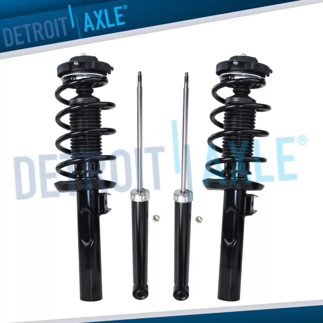 Front Struts Assembly + Rear Shock Absorbers for VW Golf Jetta Passat Rabbit