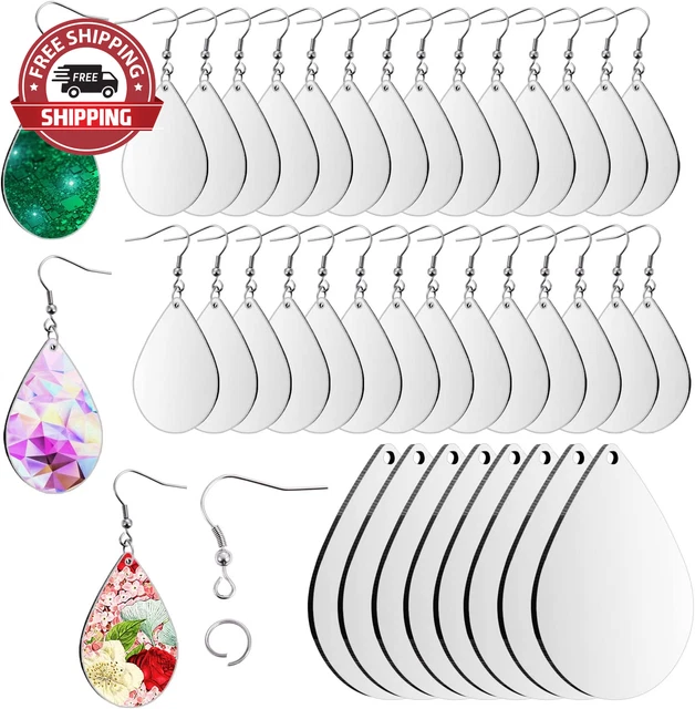 WSICSE 60 Pcs Sublimation Blanks Products, Sublimation Earring Blanks Unfinished