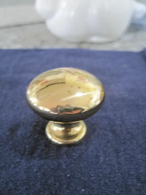 Round Heavy Solid Polished Brass Cabinet Doors Drawers Knobs Pulls With Screws