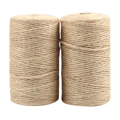 Doitsa bricolage Corda di Iuta Colore 50M*2MM Confezione Regalo Iuta Beige 50 m * 2 mm Hemp Rope creativi Artigianato Giardinaggio Decorazione di Nozze 