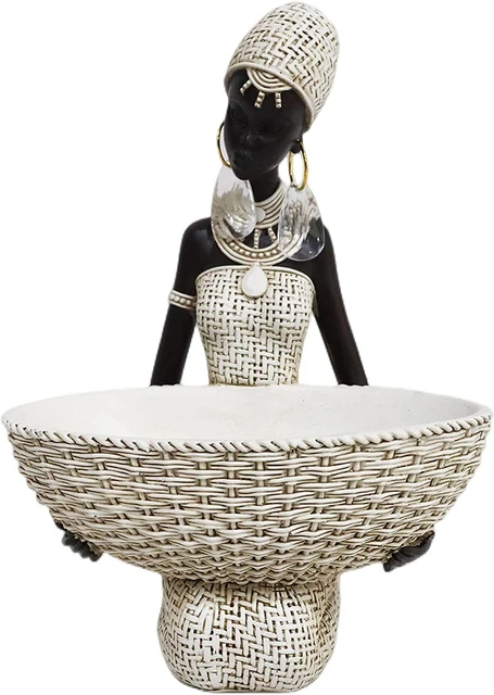 African Statues and Sculptures for Home Decor, Tribal Art Figurines for Living R