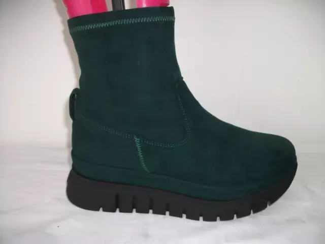 STUNNING FLY LONDON Green Suede Wedge Ankle Boots Size 7 Uk Excellent 37.99 PicClick UK