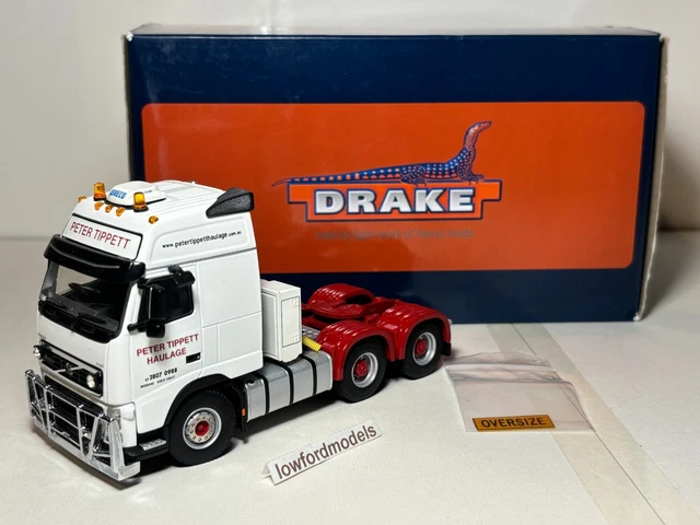 Miniature DRAKE 1/50 – Kenworth T909 Tracteur 6x4 – Fred's – Vert Métal – Boîte Neuve