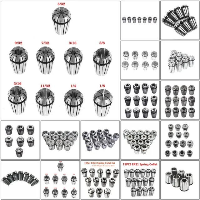 High Precision ER11ER16ER20ER25ER32ER40 Spring Collet Set for CNC Machines