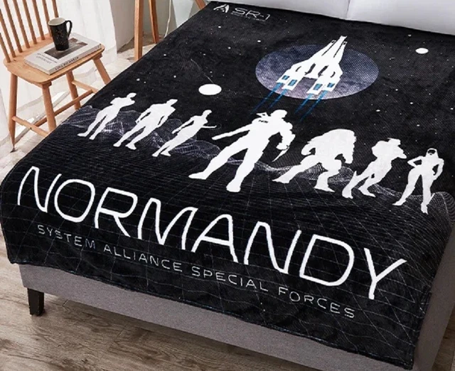 Mass Effect N7 Normandy System Alliance Special Forces Team Blanket 54x70 NEW