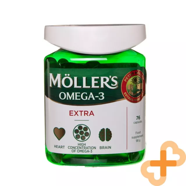 Moller's Omega-3 Extra 76 Capsules Cœur Cerveau Fonction Santé Supplément