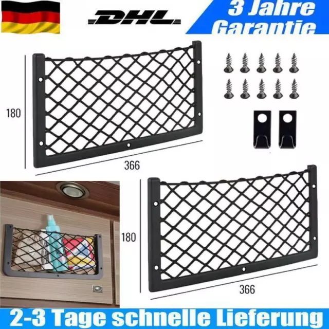 2PCS Ablage Netz Stretch Fach 36 x 18cm Interieur Universal Auto KFZ PKW Fußraum