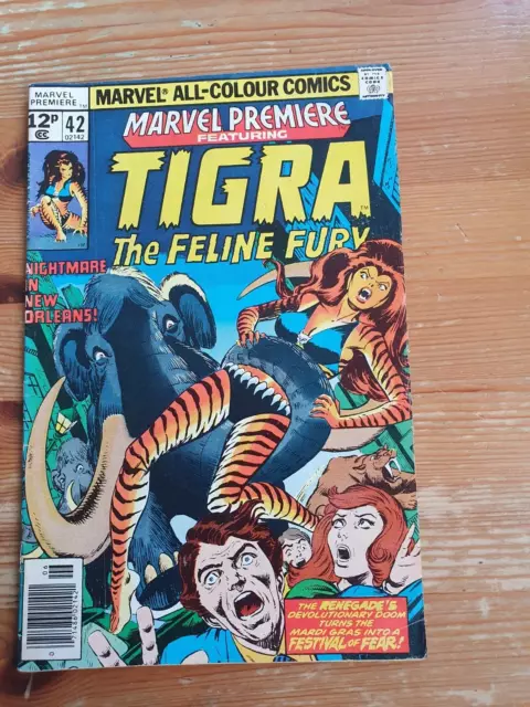 Marvel Premiere #42 featuring Tigra the Feline Fury June 1978 Marvel Comics