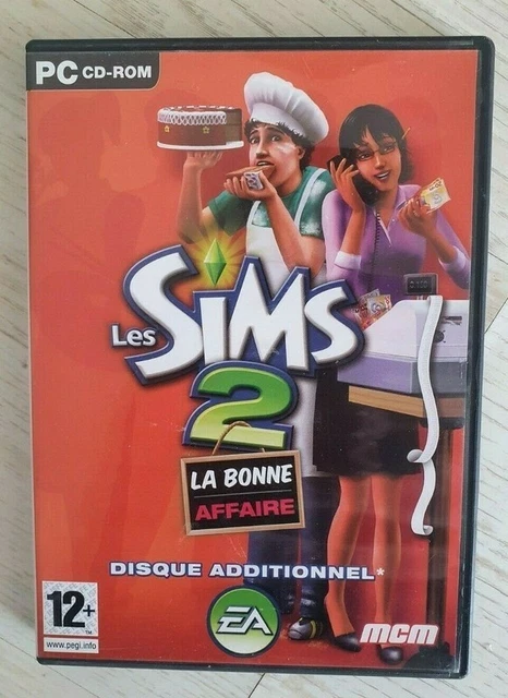Jeu PC Les Sims 2 Quartier Libre – Édition Complète, Disque Additionnel – Très Bon État