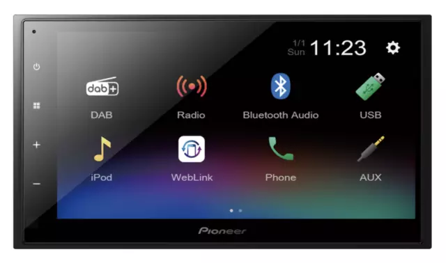 Pioneer DMH-A340DAB 6.8” Capacitive Touch Screen MultiMedia DAB Bluetooth Mirror