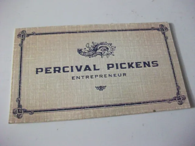 Riverdale Tv Series Prop Business Card  Percival Pickens