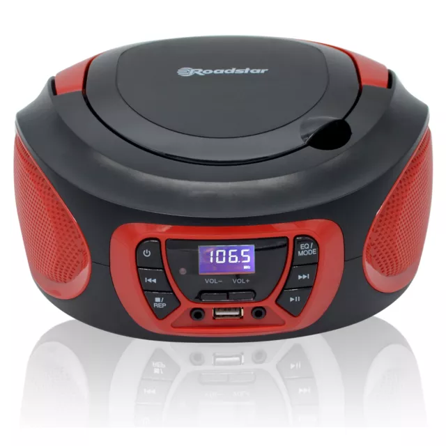 Radio CD Portable Numerique FM PLL, Lecteur CD, CD-R, CD-RW, MP3, USB, Stereo  R