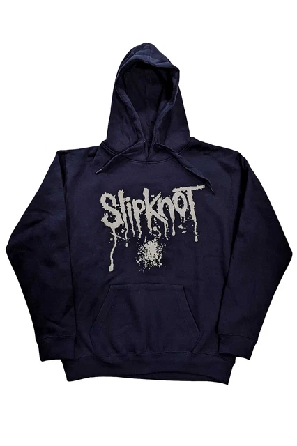 Slipknot Hoodie Splatter Band Logo new Official Unisex Navy Blue Pullover