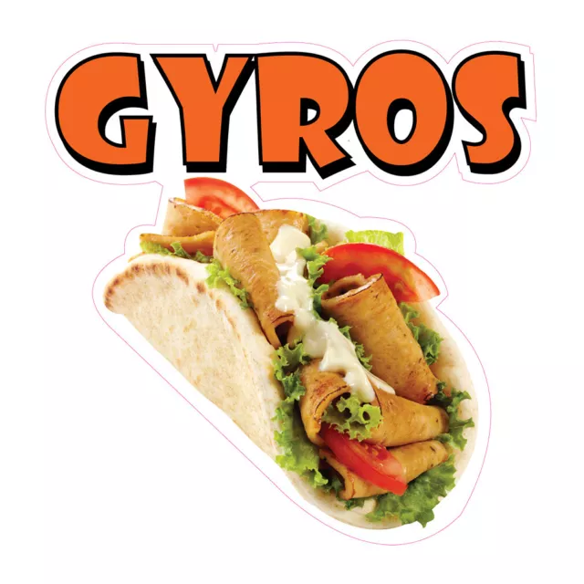 Food Truck Decals Gyros Restaurant & Food Concession Concession Sign Red