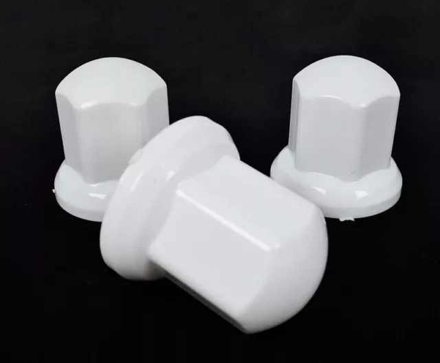 45 Piezas Camión Cubierta de la Tuerca de Rueda 32mm Largo Tapones de Blanco