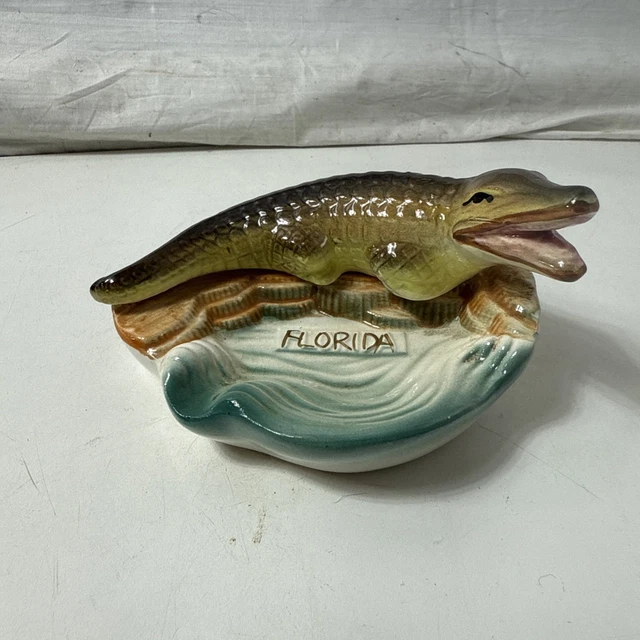 VINTAGE GF JAPAN 50's Florida Alligator Souvenir Ceramic