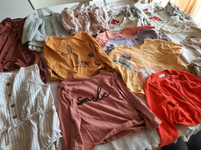 12-18 Months Girls Baby Clothes Job Lot Bundle Pjs Tops Cardigan Jumper Tshirts