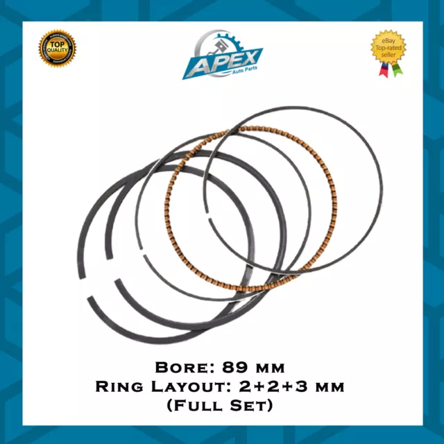 FITS NP300 NAVARA 2.5 DCI DIESEL ENGINE YD25DDTi PISTON RINGS SET 12033-VK510