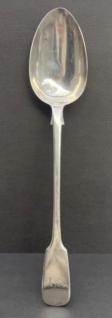 Antique Monogrammed John Lias and Son Sterling Silver English Stuffing Spoon