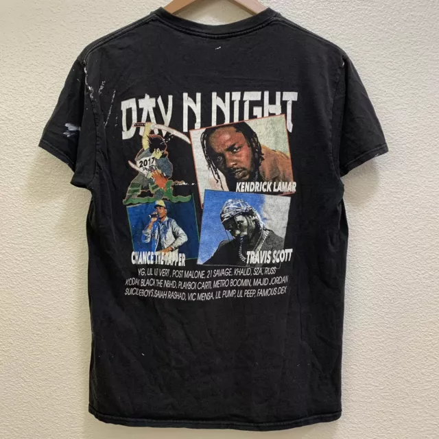 Day N Night Fest 2017 Chance Rapper Travis Scott Kendrick Lamar Tee Shirt Medium