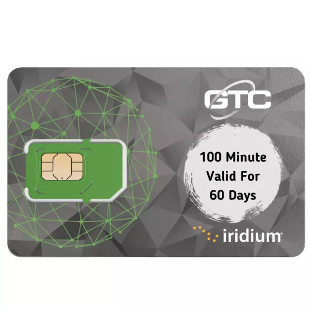 Iridium Global Satellite PREPAID SIM- 100 minutes / 60 days | Airtime | SatPhone