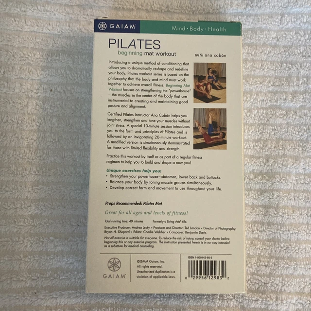 PILATES BEGINNING MAT Workout - VHS - Mind Body Health 2002 Fitness ...