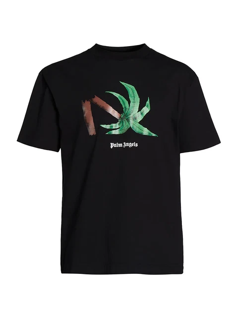 Palm Angels Broken-Palm Tree Crewneck T-Shirt Size X-Large Brand New With Tags