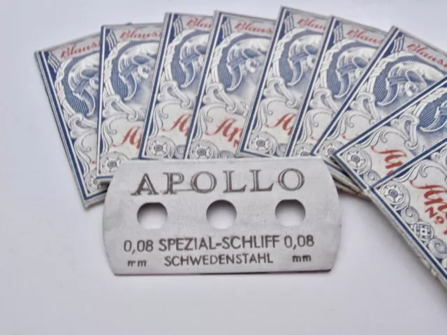 APOLLO #10 Solingen 10 RASIERKLINGEN 3 Loch Rasierhobel Nassrasierer DE BLADES!