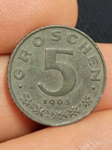 1963 / 5 GROSCHEN / AUSTRIA / OSTERREICH / COLLECTIBLE Kayihan coins T37