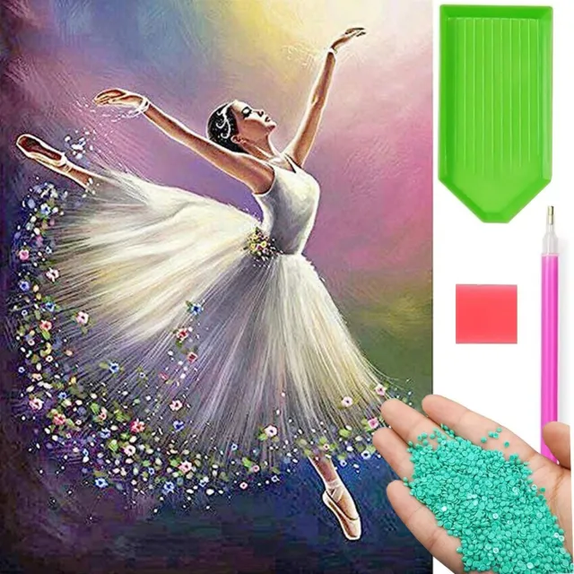 5D Diamond Painting Stickerei 30x40cm Bilder Set Ballerina Malen nach Zahlen DIY