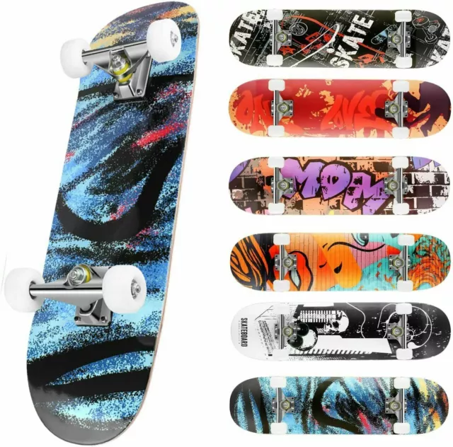 31" Skateboard Komplettboard mit ABEC-7 Kugellager Funboard Cruiser Skateboard