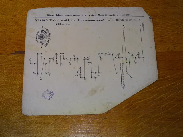 Notenblatt Zither 1185 Menzenhauer