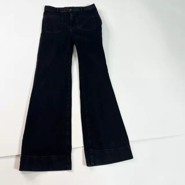 Jeanerica Jeans Womens 29/30 Black 2 Weeks Flared and Wide High Rise Waist