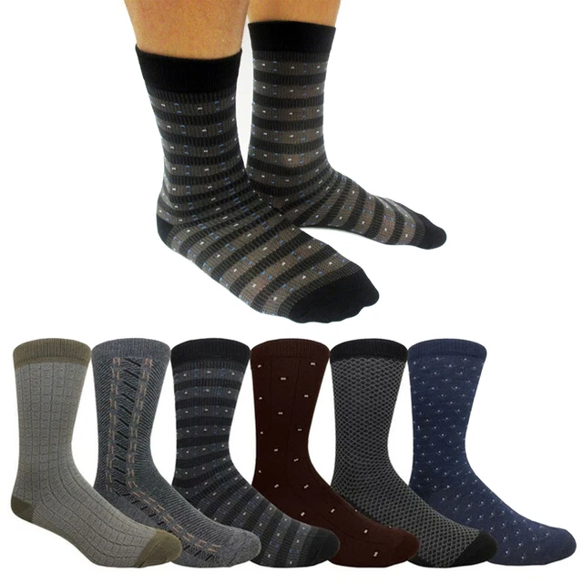 3 Paires Homme Multi Couleur Chaussettes Ras Imprimé Travail Casual Mode Taille
