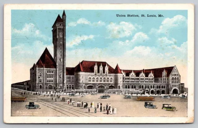 Postcard: Union Station, St. Louis, MO, Banner Post Card Co., Posted