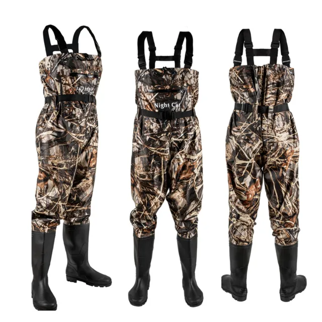 Fly Fishing Chest Waders 2-Layer Breathable Durable Wading One-piece Trouse 2024