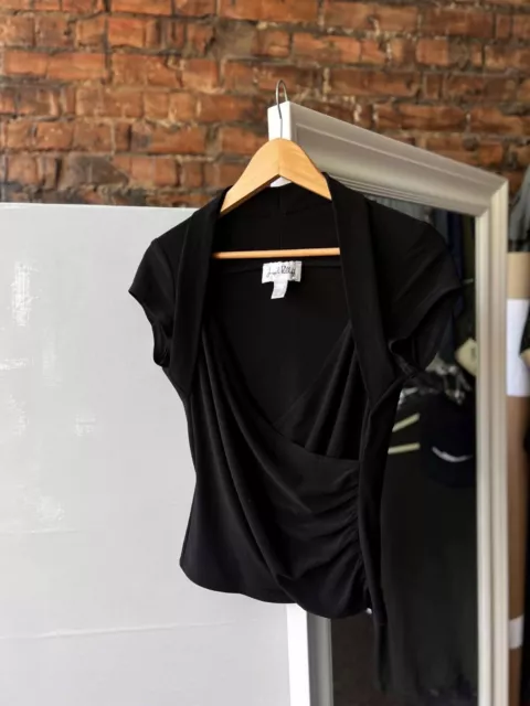 Joseph Ribkoff, hergestellt in Kanada, schwarzes Premium-Top, Hemdgröße – 10