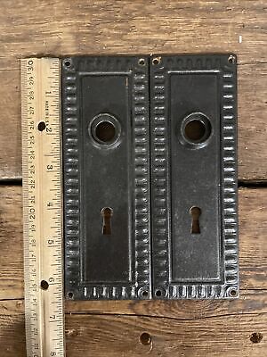 🥇PAIR Antique/Vintage Door Plates, Backplates, Escutcheon, Back Plate, Copper 2