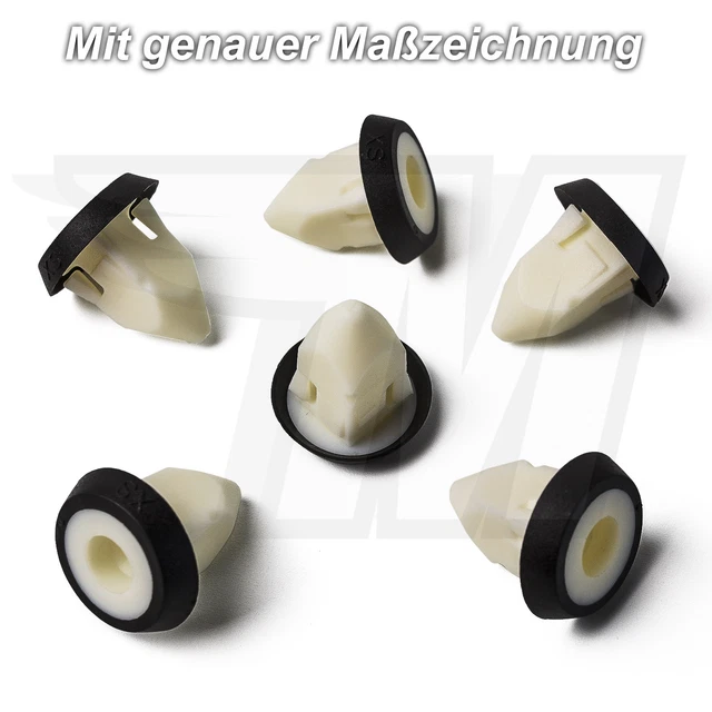 10 Clips De Fixation Pour Tapis D'isolation Capot VOLKSWAGEN BORA - Noir, Neufs, Référence 0039900251