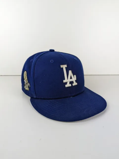 LA Los Angeles Dodgers 7x Champions Sidepatch 59FIFTY Fitted Hat Size 7 3/4 MLB