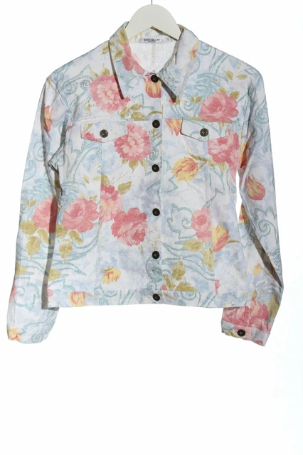 KARA MAKAN Giacca denim Donna Taglia IT 44 blu-rosa-bianco stile casual