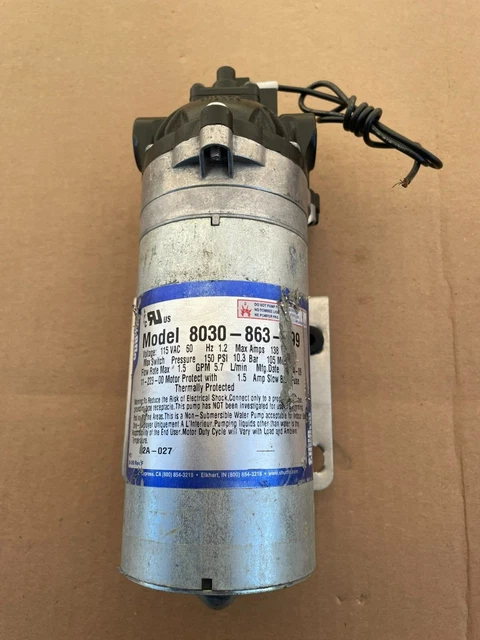 SHURFLO 8030-863-239 Diaphragm Pump, 1.5GPM, 115V, 150 PSI