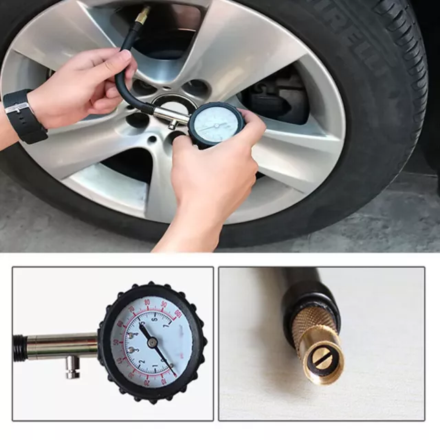 Professional Heavy Duty Car Tyre Pressure Gauge Reduces Wear and Tear 100 PSI