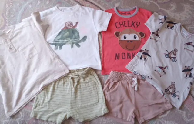 Baby boy 18-24 months summer bundle NEXT ZARA mix match t-shirt shorts