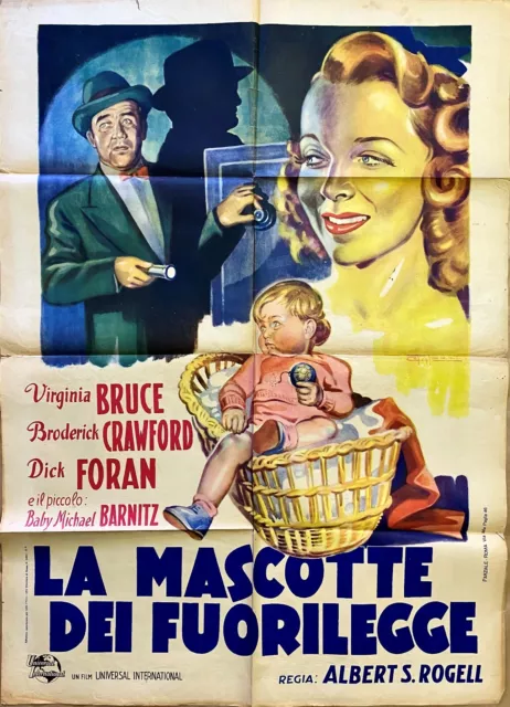 LA MASCOTTE DEI FUORILEGGE-Manifesto Affiche Originale-2F-Virginia Bruce -1942