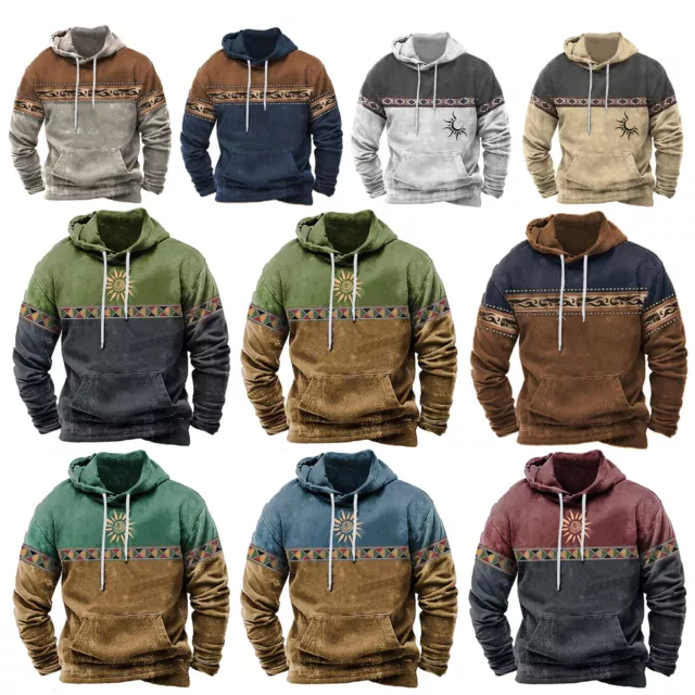 Mens Hoddie Hooded Sweatshirt Windproof Pullover Running Daily Wear Athletic