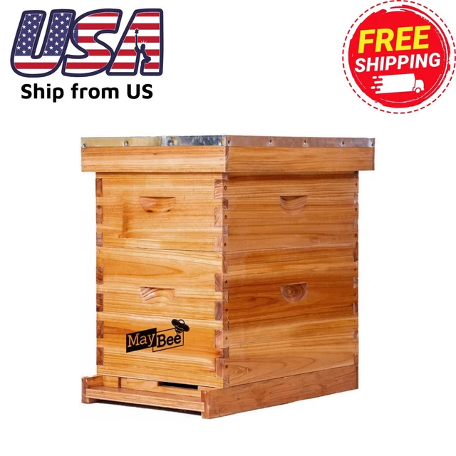 8 Frame Bee Hives and Supplies Starter Kit Bee Hive for Beginner Honey Bee Hives